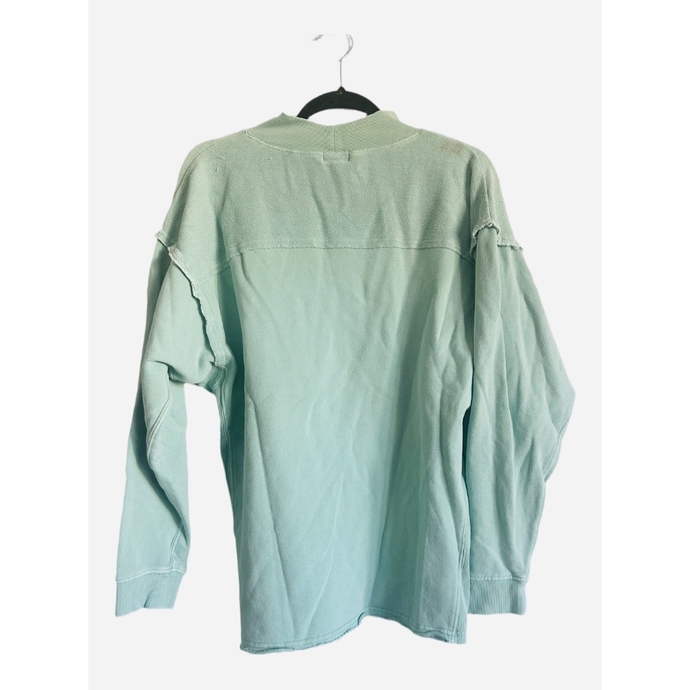 BKE Buckle Pieced French Terry Pullover Sweatshirt Mint Green Size Small - Picture 3 of 7